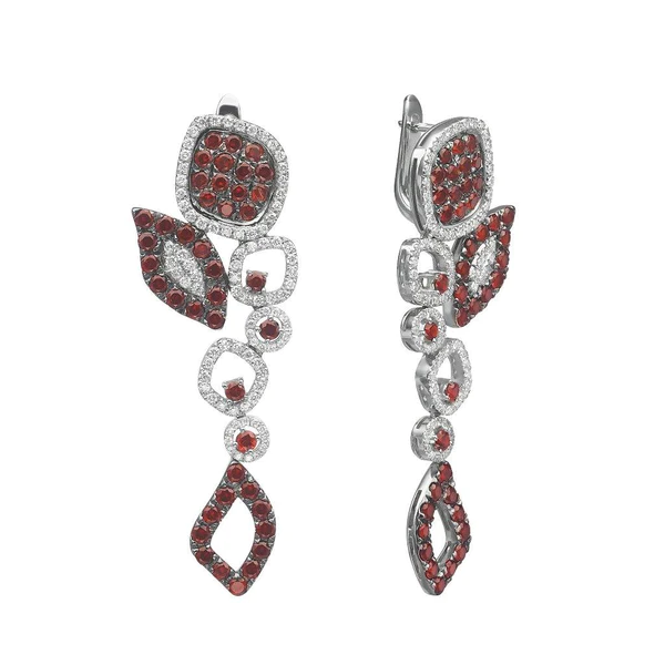 red garnet earrings