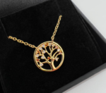 Garnet Tree Life Necklace