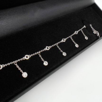 Spinel chain white bracelet