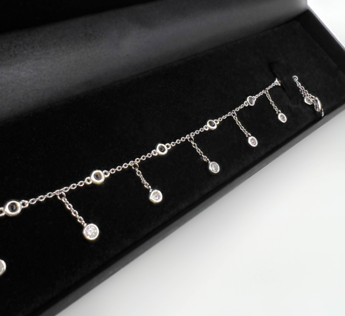 Spinel chain white bracelet