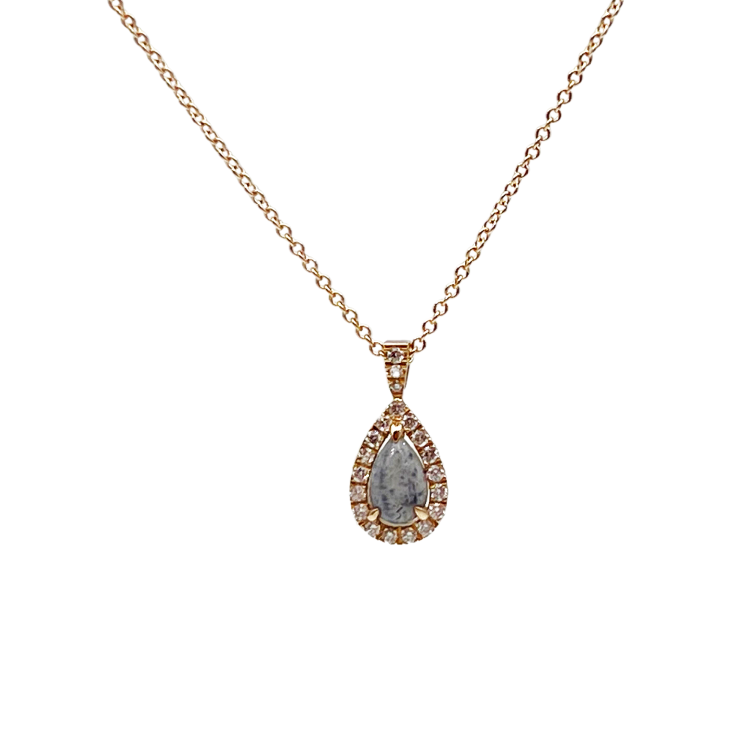 Heaven drop Carmel-Sapphyre Necklace adorned with diamonds-yellow gold ...