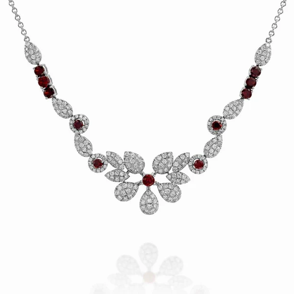 A Wreath of Grace - Red Garnet Necklace